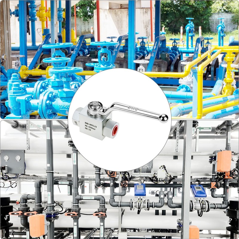 QWORK Hydraulic Ball Valve 3/8'' NPT, 7250 PSI Shut-Off 2