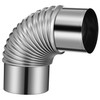 TEHAUX Stainless Steel Elbow Chimney Flue for Wood Stoves Lightweight