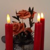 Wondise Flameless Taper Candles with Timer, Battery Operated Real Wax