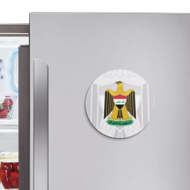 Unbranded Iraq Coat Of Arms | 4'' X 4'' Round Decorative Magnet