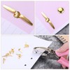 100PCS Brads Paper Fasteners Brass Brads Round Fasteners Mini Metal