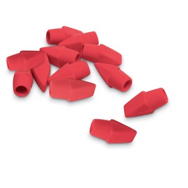 Office Depot Eraser Caps, Red, Pack of 12, 54116