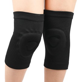 2 Pack Knee Sleeves for Men Women, Anti-slip Compression Brace with Silicone Patella Gel Pad, Knee Braces for Knee Pain Knee Brace for Arthritis Pain and Support (Black, Small)
