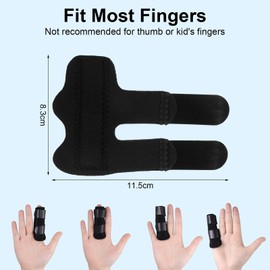Canghai 3Pcs Finger Splints Finger Support Finger Stabilizer Brace with Adjustable Fixing Belt for Strained, Sprained, Swollen, Arthritis, Tendinitis, Sport Injuries Broken Finger Straightener
