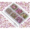 5000Pcs Art Nail Rhinestones non Hotfix non-magnetic Glue Fix Round