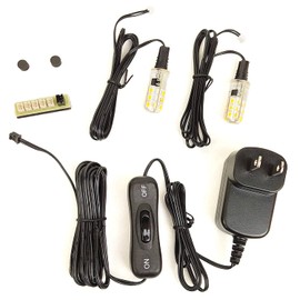 Lacquered Pludaku 4571573920027 LED Light for Buddhist Altar Lanterns, 1 Pair (Installation Instruction Included)