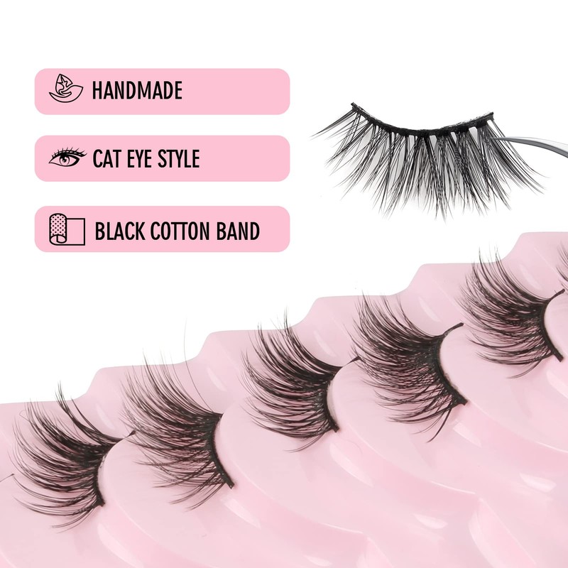 Glowing Win Half Eyelashes, Artificial Eyelashes, Natural False Eyelashes, 10