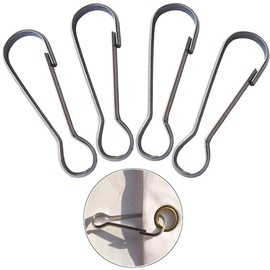 Huouo 6 Pcs 2 Inches Flag Pole Snap Clip Hooks Stainless Steel Flagpole Attachment