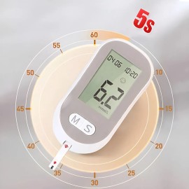 Glucómetro Digital Medidor De Glucosa 50 Tiras Y 50 Lancetas Blanco
