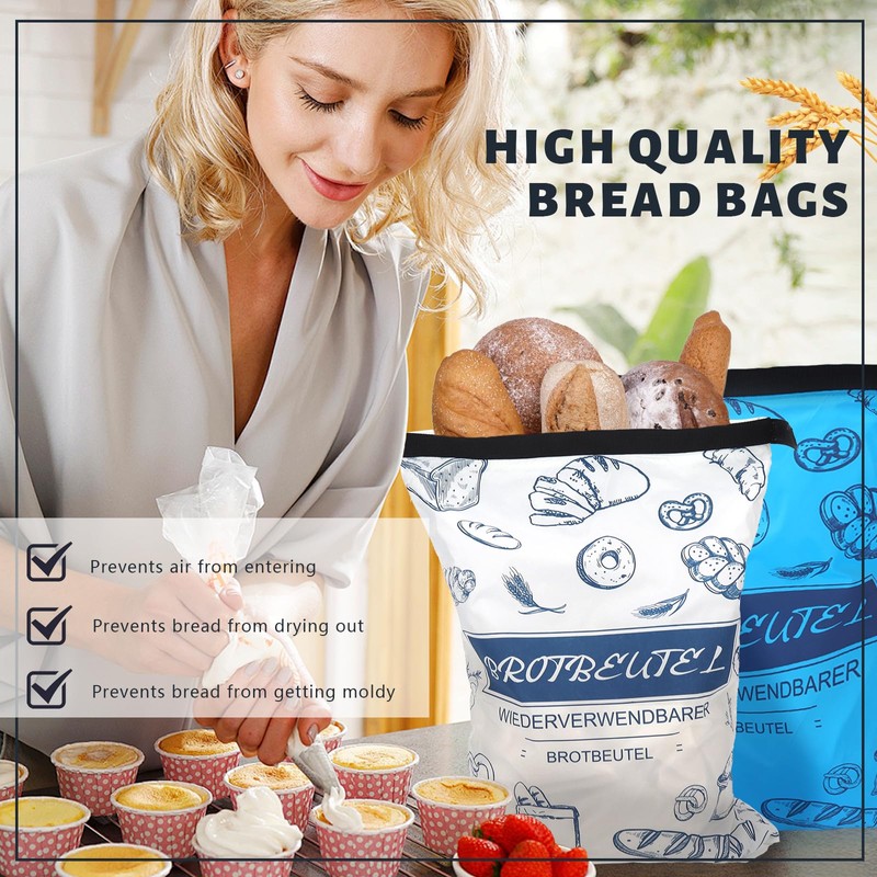 CHRI Reusable Bread Bags Pack of 2, 30 x 43