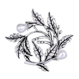 BESPORTBLE Stylish Wreath Brooch for Women Decorative Lapel Pin Jewelry for Dresses Lightweight Design Versatile Accessory for Parties and Events