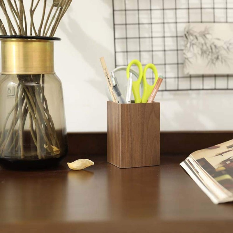 Pen Holder, Wooden Pen Stand, Tabletop Storage, Chopstick Stand, Caratory,