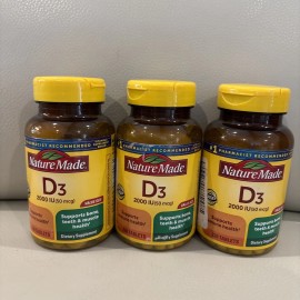 Nature Made 3 Pk Nature Made D3 2000 IU Supplement for Better Teeth, Bone and Immune Health