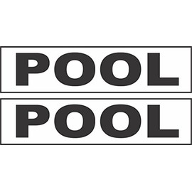 2-6x24 Pool Real Estate Rider Sign Black