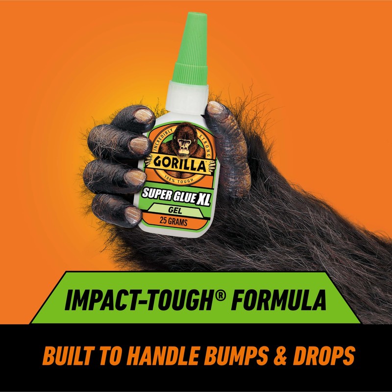 Gorilla Super Glue Gel XL, Clear Glue, 25 Gram (Pack