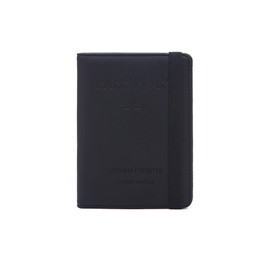 PORRASSO Passport Holder Travel Wallet RFID Blocking Card Case PU Leather Travel Documents Organizer Passport Cover for Men Women Black