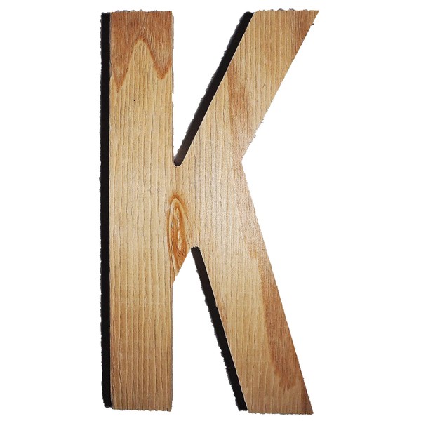Japanese Wooden Alphabet Object, Extra Large 9.8 inches (25 cm) (K)