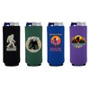 Bigfoot Funny Slim Can Coolie Designs 4 Pack