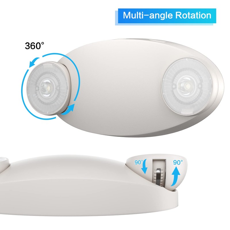 Spectsun Lighting 1 Pack LED Emergency Light with Battery Backup-Adjustable