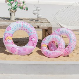 Kids' Swimming Ring for Summer Beach & Pool - Large Buoyancy LF188 (Free Size/Fruit Design) Bear + 50 [Suitable for 1-3 years old] 20ea