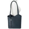 Handbag Bliss Womens Italian Leather Ostrich Print Convertible Shoulder Bag