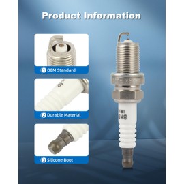 ECCPP 4 PCS Platinum Iridium Spark Plugs for Honda Trx650Fa Fourtrax Rincon, Trx680Fga Fourtrax Rincon Gpscape, VTX1800C, VTX1800F, VTX1800N, VTX1800R, VTX1800S, VTX1800T