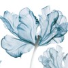 Runtoo Blue Flower Wall Decals Poppy Floral Wall Art Stickers