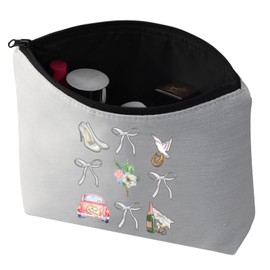 UJIMS Bridal Shower Gifts for Bride Coquette Bridal Makeup Bag Bridesmaid Gifts Engagement Gifts Bride to Be Gifts (BridalShowerGift)