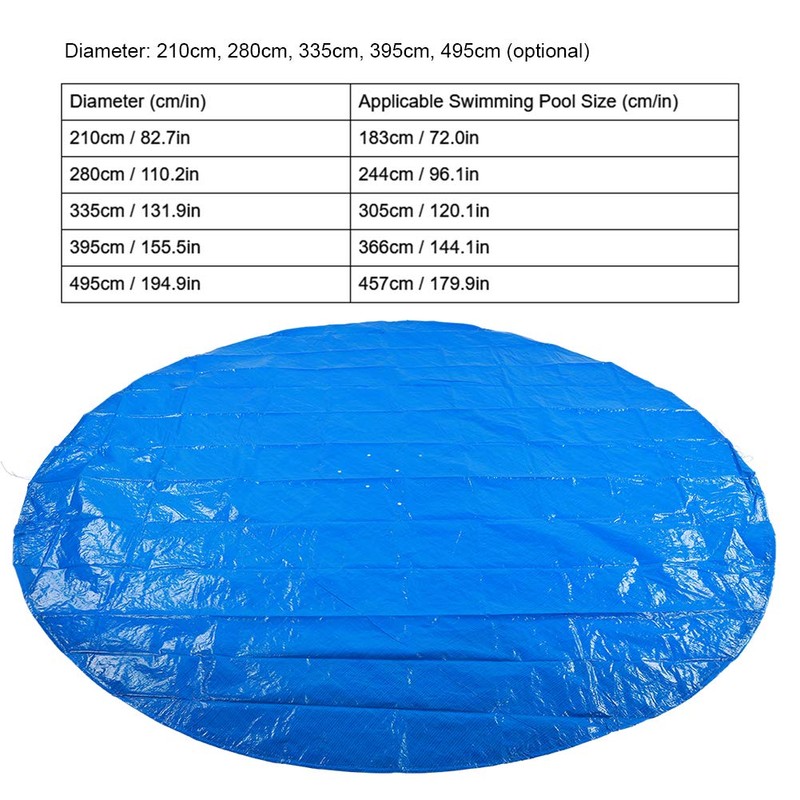Round Pool Cover,7ft 9ft 11ft 13ft 16ft Swimming Easy Set
