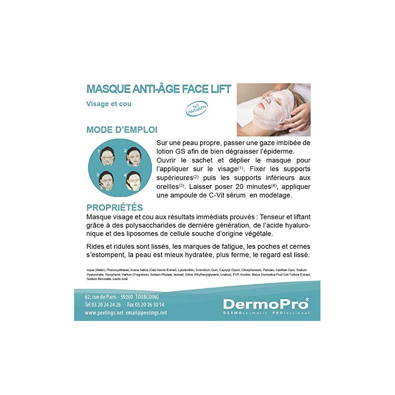 Anti-wrinkle mask for face & neck. Best Results (5 Units)