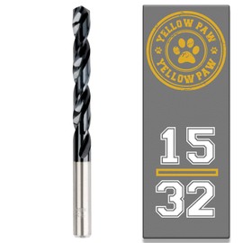 15/32 Inch Drill Bit for Metal - Industrial Grade M35 Cobalt Titanium Aluminum Nitrite - 15/32" Diameter & Total Length of 5-1/2" & Working Length of 3-3/4" Easily Drill Into Metal, Steel, & Aluminum