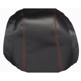 Kar Designers Fits 12-15 Honda Civic Synthetic Leather Center Console Lid Cover w/Red Stitch