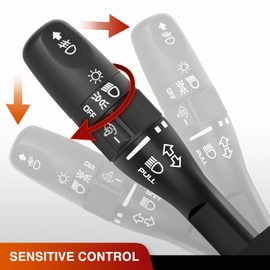 Nilight Turn Signal Switch Compatible with 2001 2002 2003 2004 2005 2006 Jeep TJ Wrangler Sport Utility w/Fog Lights Windshield Wiper Combination Dimmer Lever Switch