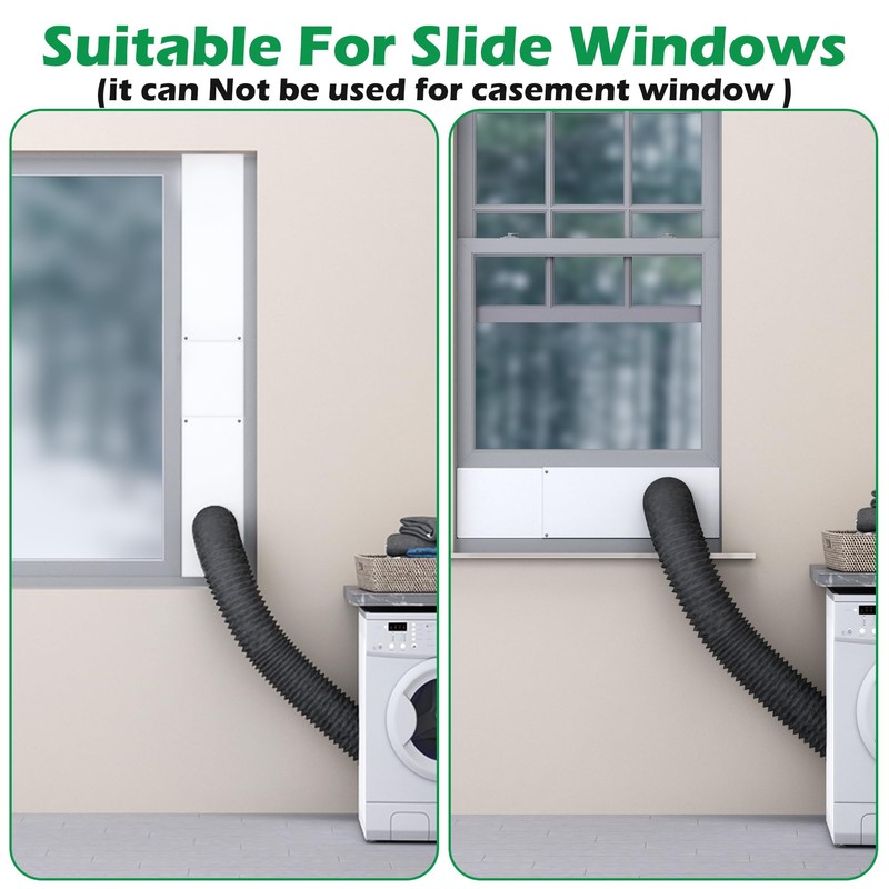 Forestchill Dryer Vent Window Kit for 4" Diameter Dryer Vent