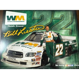 Waste Management NASCAR Postcard Bill Lester #22 Waste Management Toyota Truck