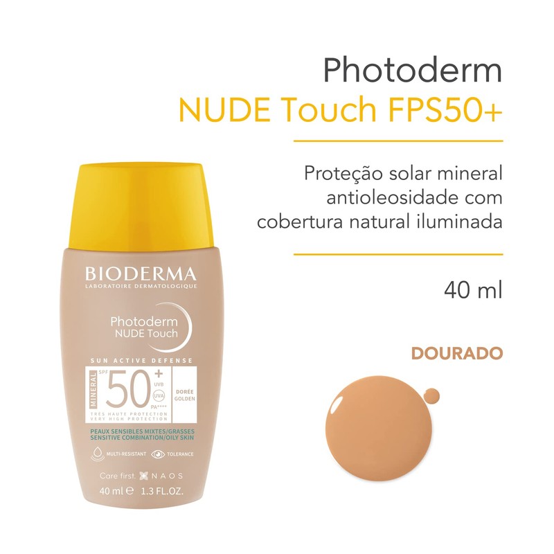 Bioderma Photoderm Nude Touch Spf50 + Golden 40ml