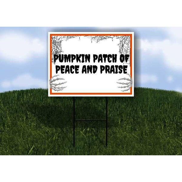PUMPKIN PATCH OF PEACE AND PRAISE Halloween Skeleton No arrow
