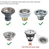 GZILA Kitchen Sink Stopper, Flat Decor Cover 304 Stainless Steel