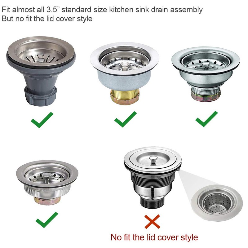 GZILA Kitchen Sink Stopper, Flat Decor Cover 304 Stainless Steel