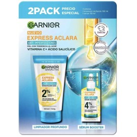 Garnier 2 GARNIER SKIN ACTIVE EXPRESS ACLARA VITAMINA C+ACIDO SALICILICO (Combo)