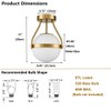 HOLKIRT Modern Light Fixture,Mid Century Semi Flush Mount Ceiling Light,Kitchen