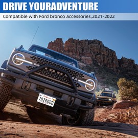 LINKCRO Front License Plate Frame for Ford Bronco, Aluminum Alloy License Plate Mounting Bracket Holder for Ford License Plate Accessories 2021 2022 2023 2024