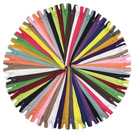YaHoGa 80 cremalleras de nailon de 35 cm para costura a medida y manualidades, cremalleras de nailon a granel, 20 colores (4 unidades por color) (14 pulgadas, 80 unidades)