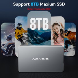 ACASIS ACASIS 40Gbps M.2 NVMe SSD Enclosure, Tool Free Installation, TBU 401 for M1 M2 Pro/Max,Compatible with thunderbolt3/4,USB4/3.2/3.1/3.0/2.0, Support SSD Size 2280 B+M M-Key (TBU401)