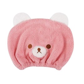 Kids Quick Dry Hair Towel Wrap Cap Cute Cartoon Bear Hair Daying Wrap Hat Ultra Absorbent Hair Dry Turban Wrap Soft Velvet Head Towel Cap Hat Bath Shower Towel Wrap for Long Short Curly Straight Hair