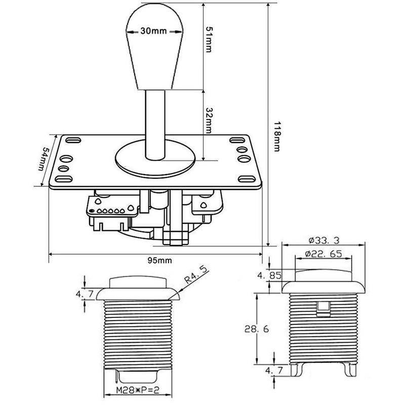 EG STARTS 2 Player LED Arcade DIY Parts 2 x