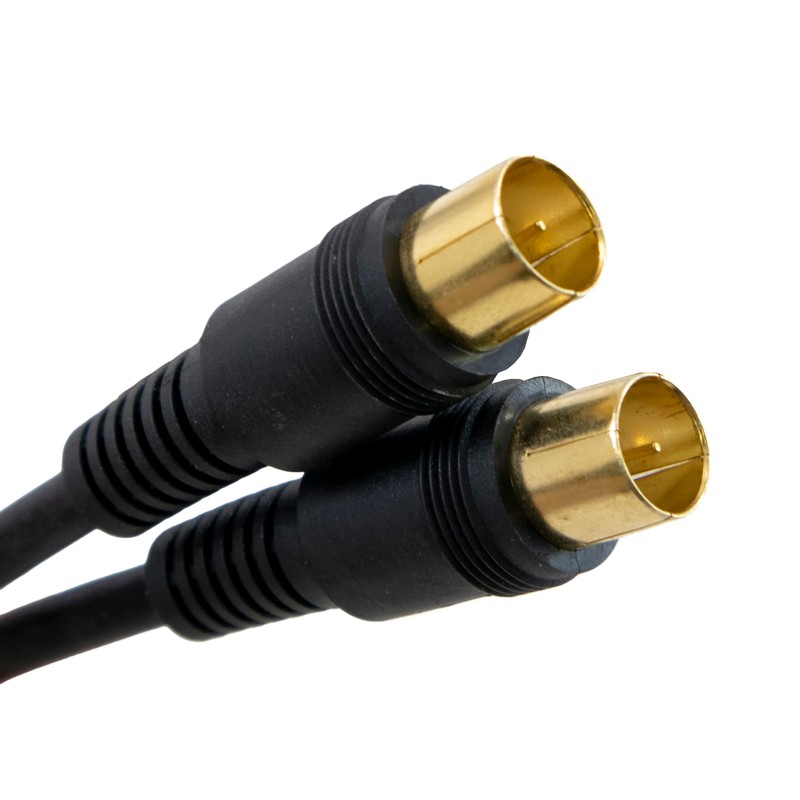 Maxar Electric Antenna Cable 3C Black Ends Straight Plug 1m