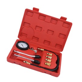 GRIRIW Universal Cylinder Pressure Gauge Car Motorcycle 0-300psi Compression Tester Leak Detector Kit Storage Case