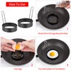 6 Pack Egg Ring, Stainless Steel Round Egg Cooking Rings