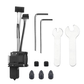 P1P, P1S Hotend Kit for Bamboo LAB P1 Series 3D Printer, with Fan, hot end ,Thermistor, Ceramic Heater, 0.2/0.4/0.6/0.8mm Hardened Steel Nozzle and Extruder Heating Block Replacement